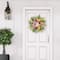 24" Pink, Orange & Yellow Spring Peony & Winter Jasmine Floral Wreath